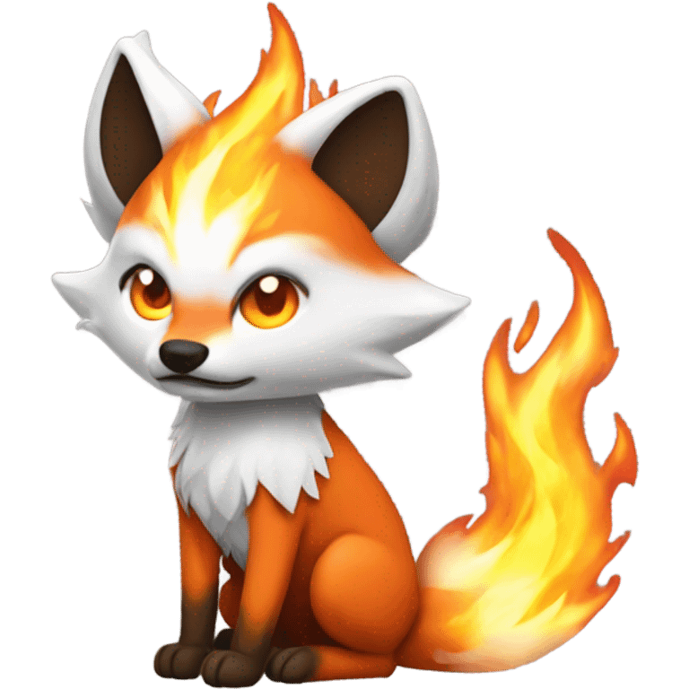 Fire elemental fox emoji