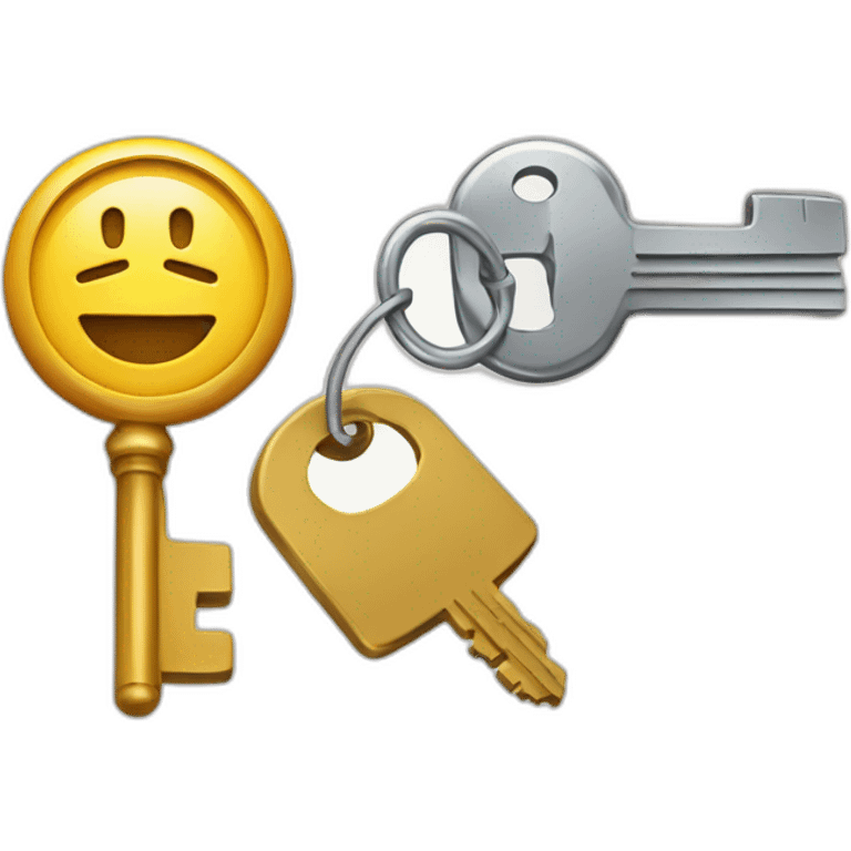 an account symbol next to a keys symbol emoji