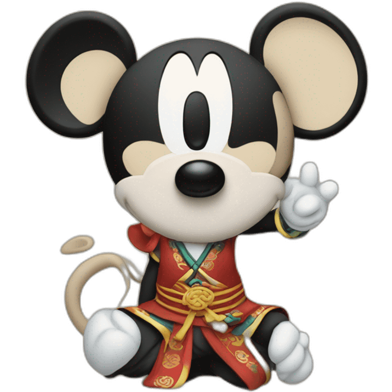 Chinese style Mickey emoji