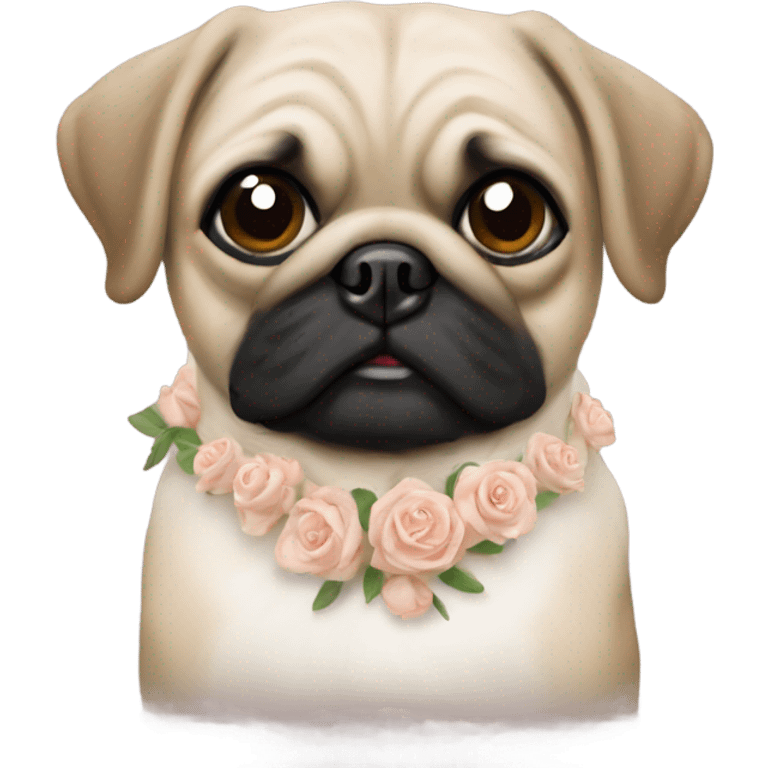 Pug and cavapoo wedding emoji