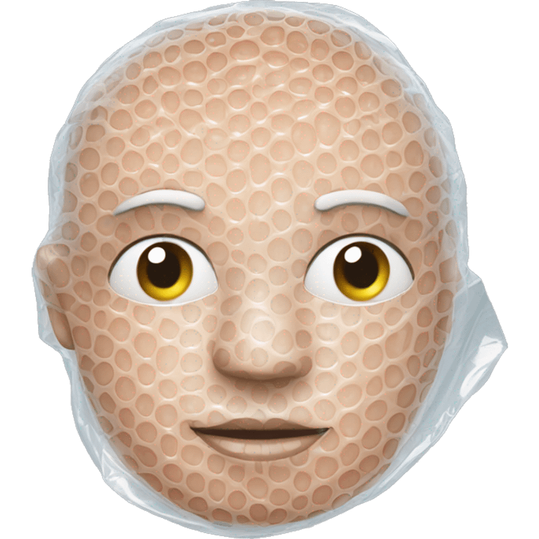 Detailed Human Body wrapped in bubble wrap emoji