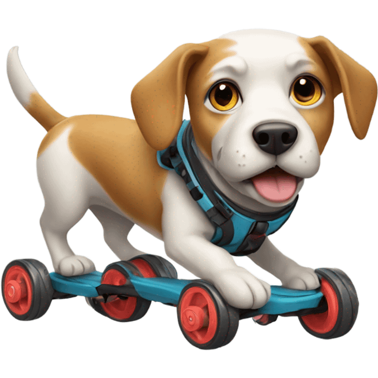 dog with rollerblades  emoji