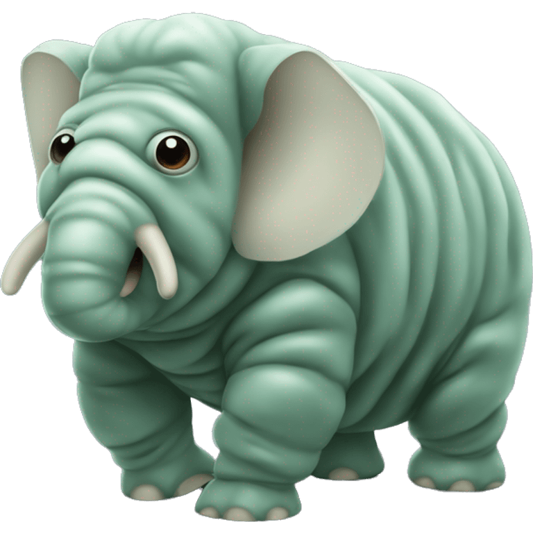 a tardigrade masquerading as an elefant emoji