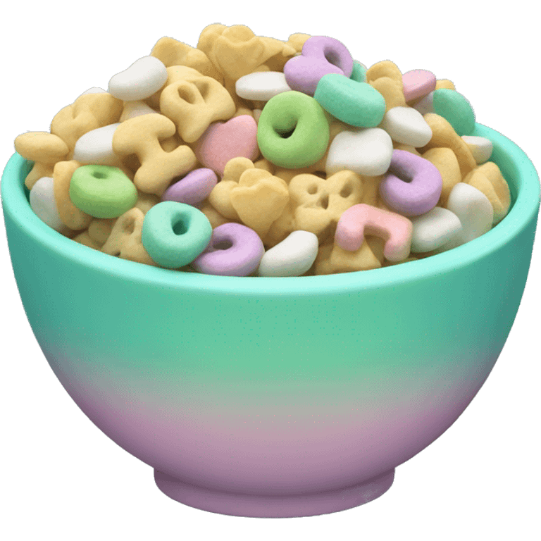 Pastel bowl full of Lucky charms  emoji