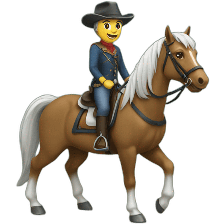 Chat sur cheval emoji