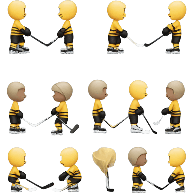 Charlie Brown playing hockey emoji