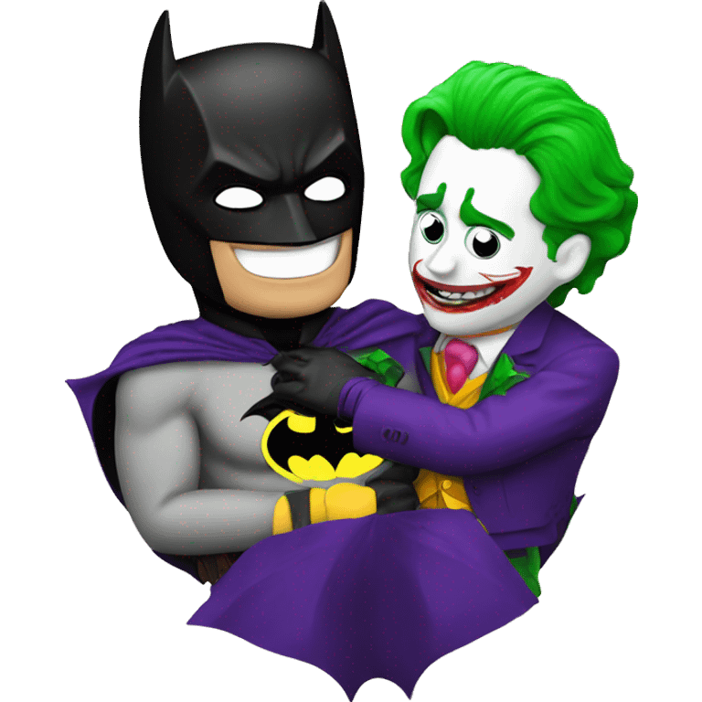 Batman with joker emoji