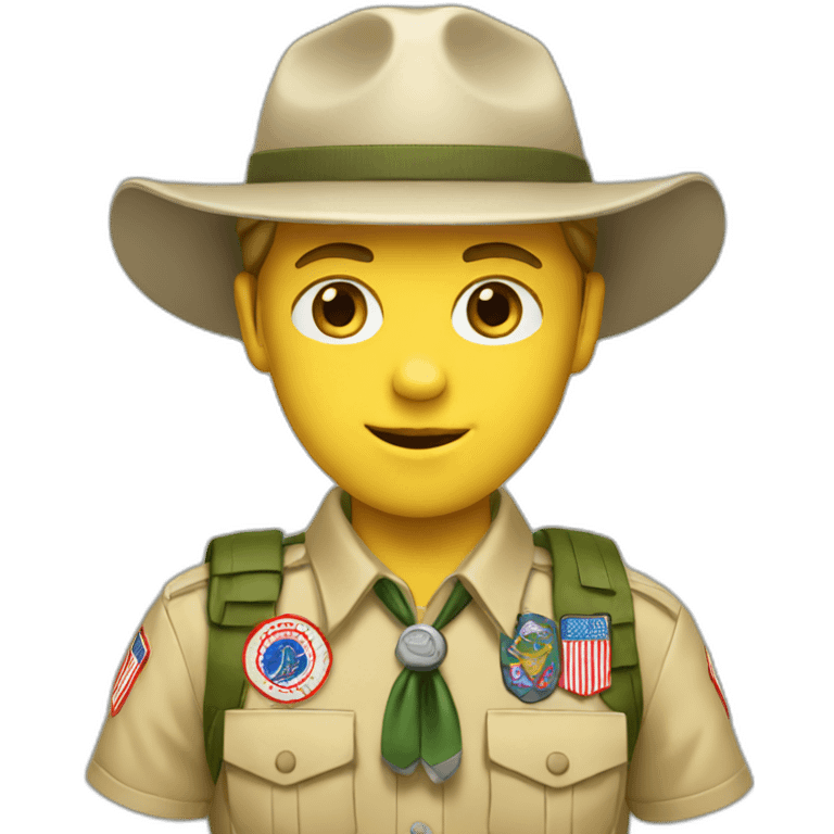 white boy scout emoji