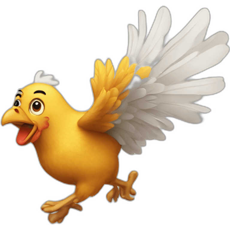 flying chicken emoji