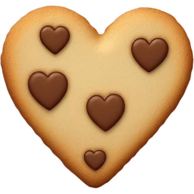 Heart shaped cookie emoji