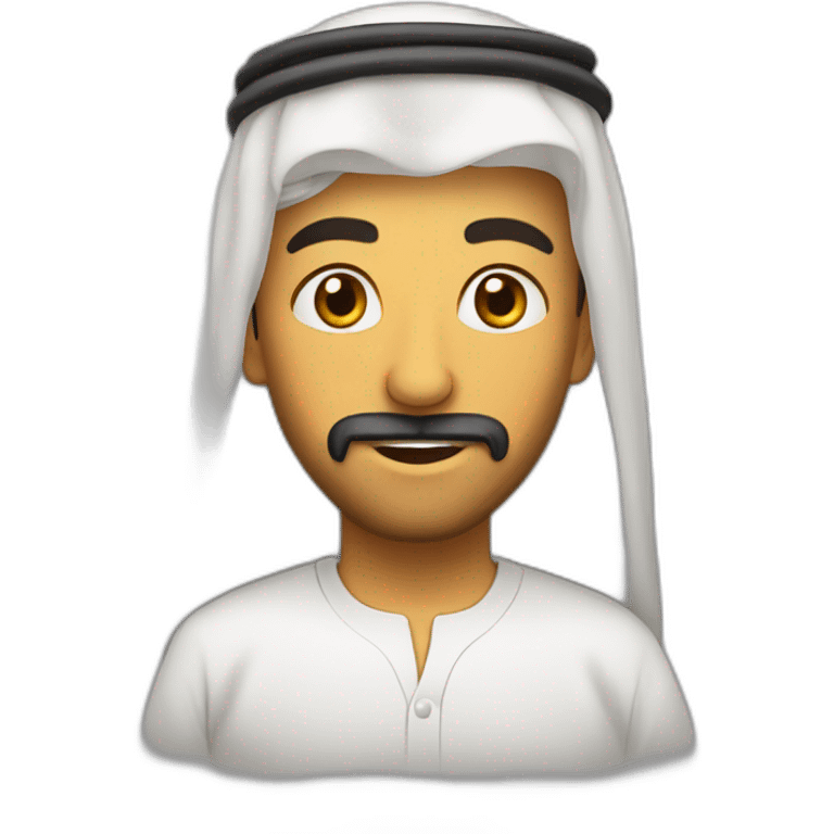 Arabe qui tire la langue et qui veut taper emoji