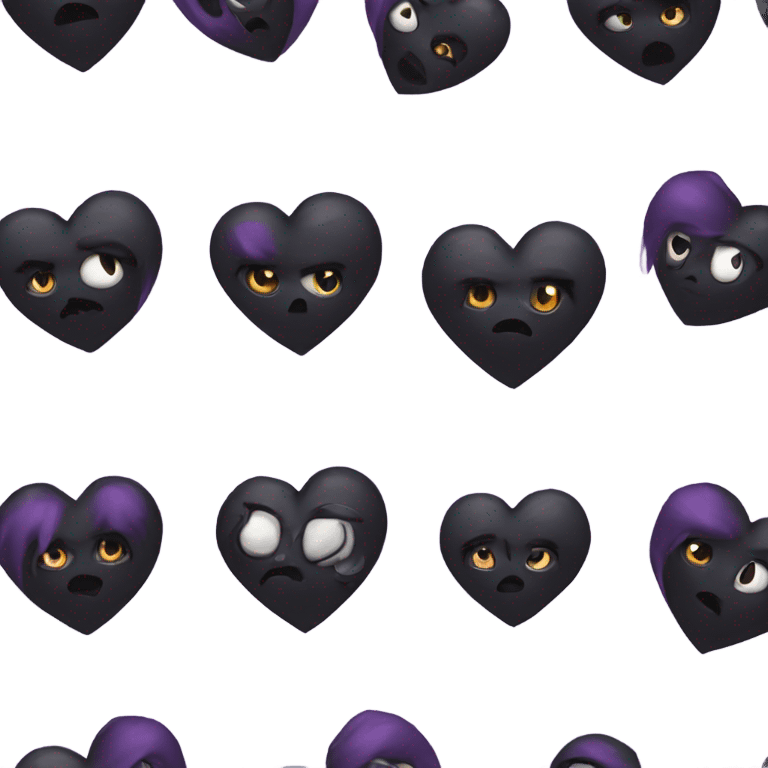 Goth heart emoji