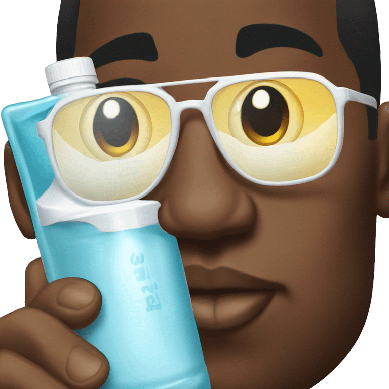 P Diddy wearing sunglasses holding baby oil emoji