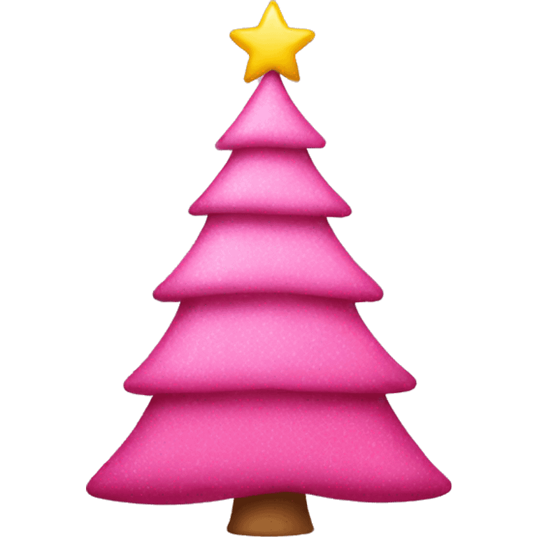 A pink Christmas tree  emoji