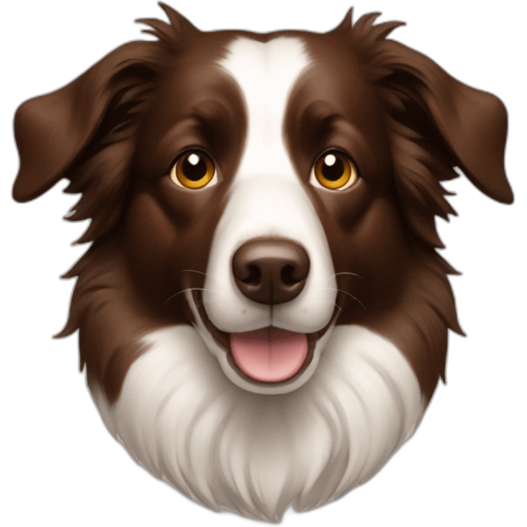 All brown Border collie emoji