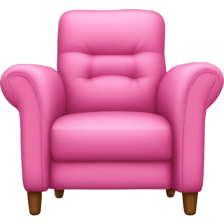 Pink recliner chair emoji