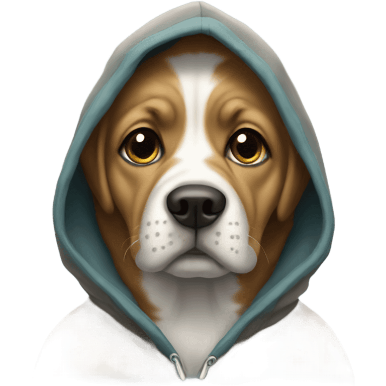 Dog with a hoodie emoji