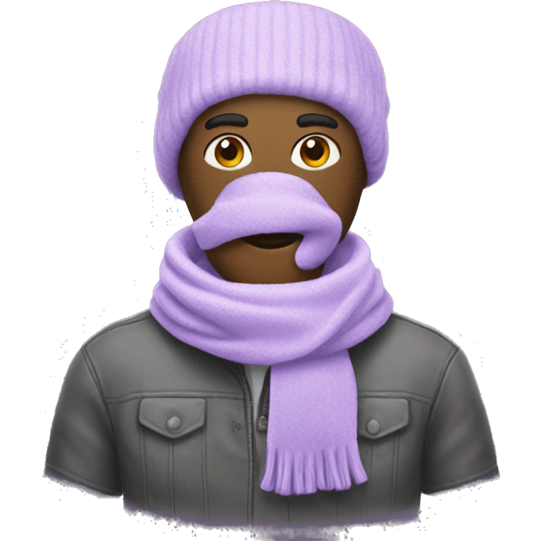 Pastel purple muffler emoji