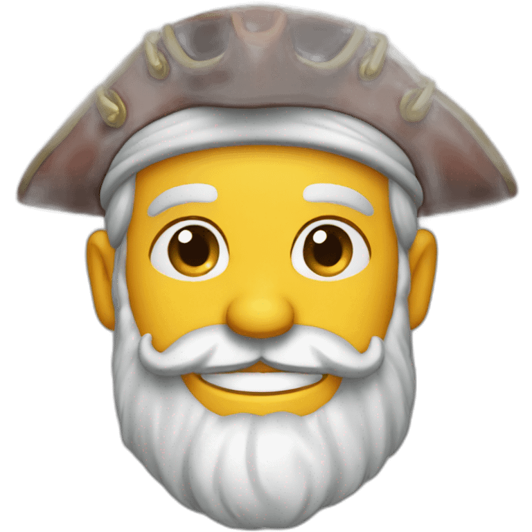 happy bearded pirate face emoji