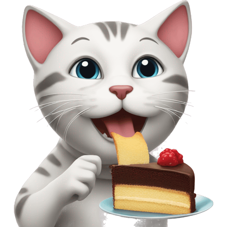 CAT eating cake  emoji