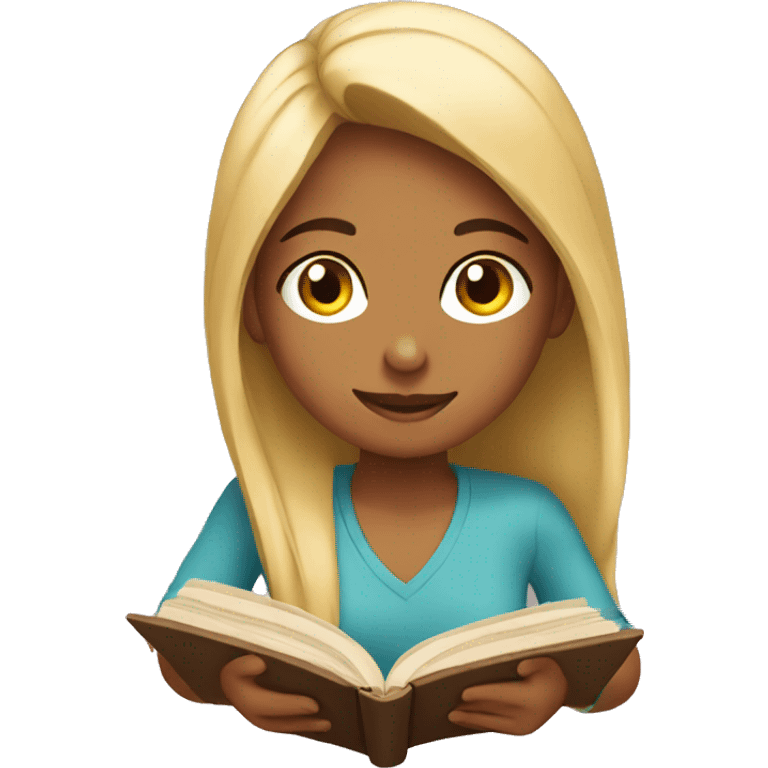 Gril reading  emoji