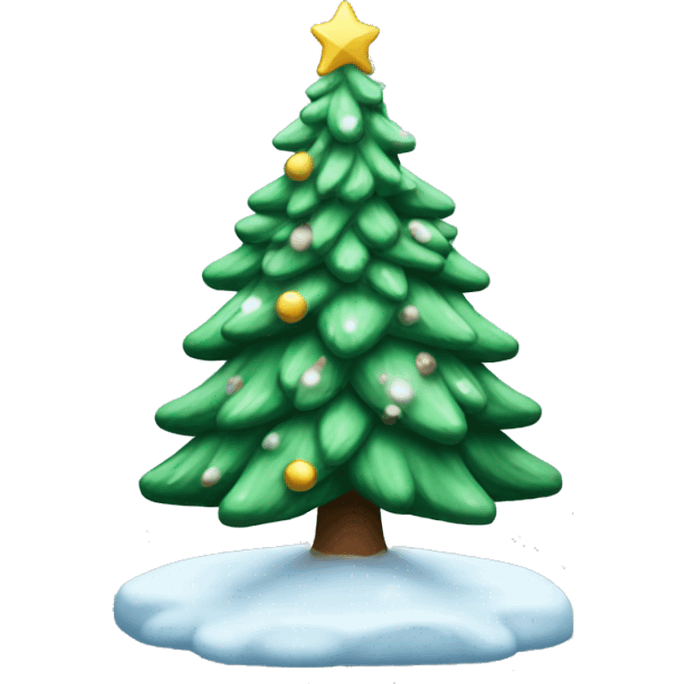 Snowy Christmas tree emoji