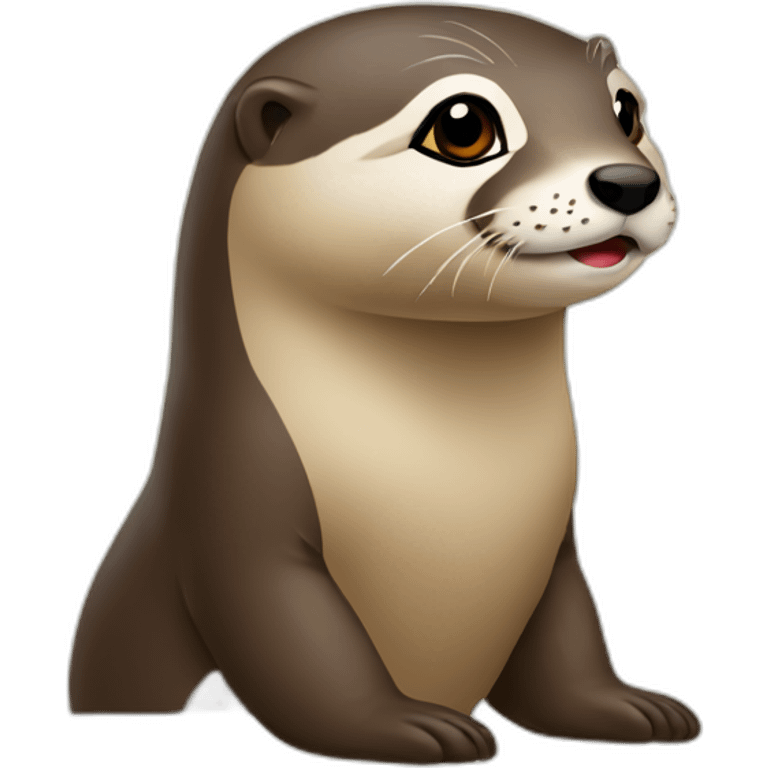 Loutre qui tire emoji