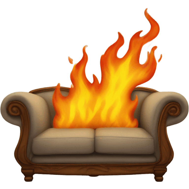 Couch on fire emoji