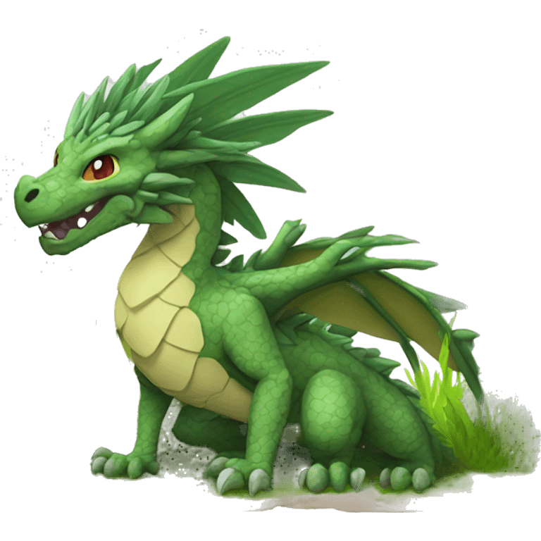   Cool Legendary Earthly Muddy Jungle Grass Dragon Fakemon emoji