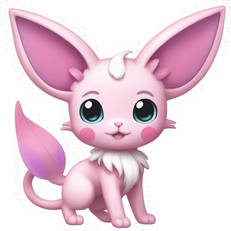 Kawaii Sylveon-Mew-Espeon-Pokémon full body emoji