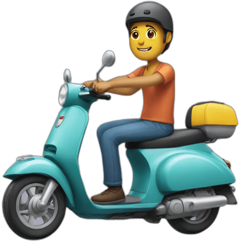 Chat sur scooter emoji