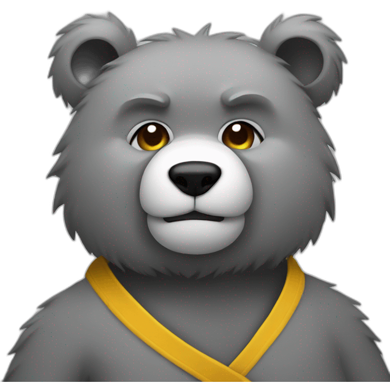 furry grey kung fu bear emoji