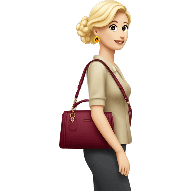 an elegant fashionable women's bourdaux bag emoji