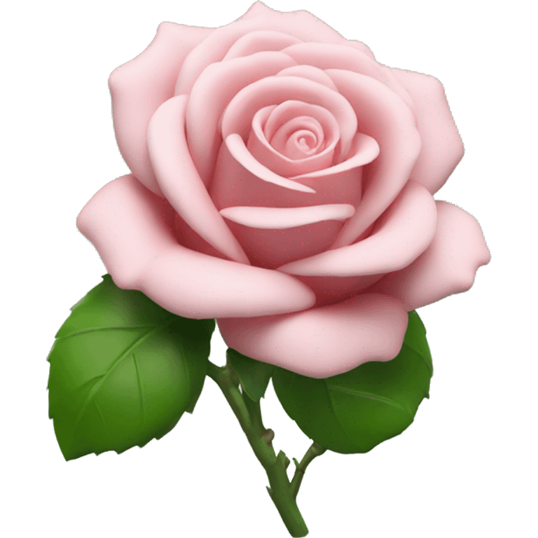 Blooming rose on green arm emoji