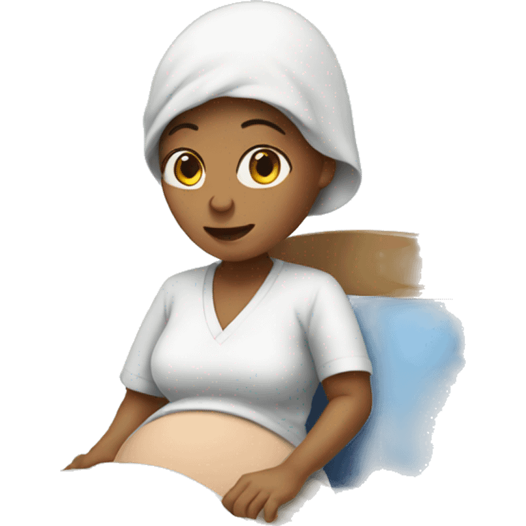 Woman in labour emoji