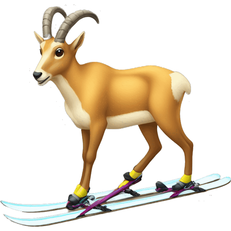 Chamois skiing emoji