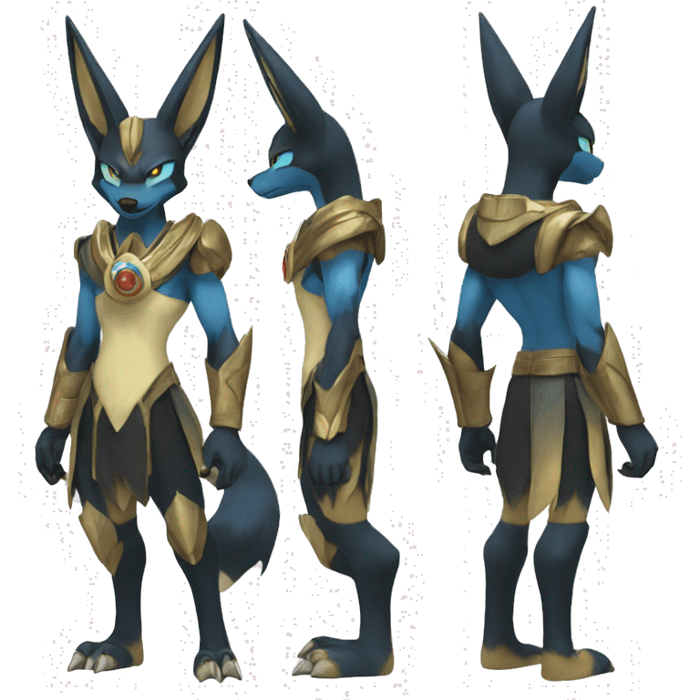 Lucario-Anubis-Zeraora full body emoji