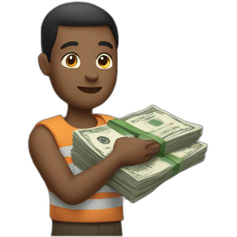 holding stack of money emoji