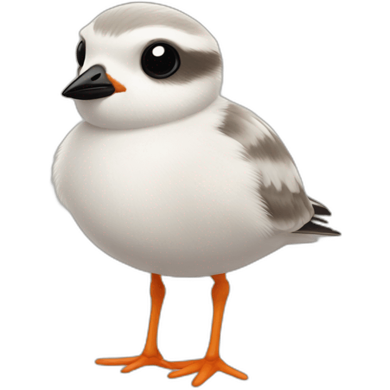 Piping plover cute fluffy emoji