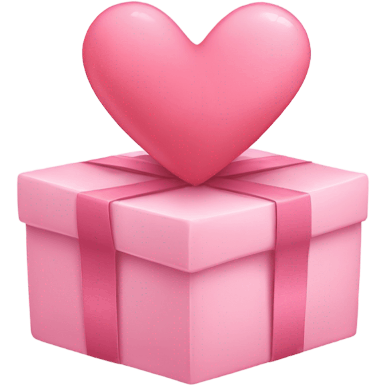 heart shaped gift light pink color emoji