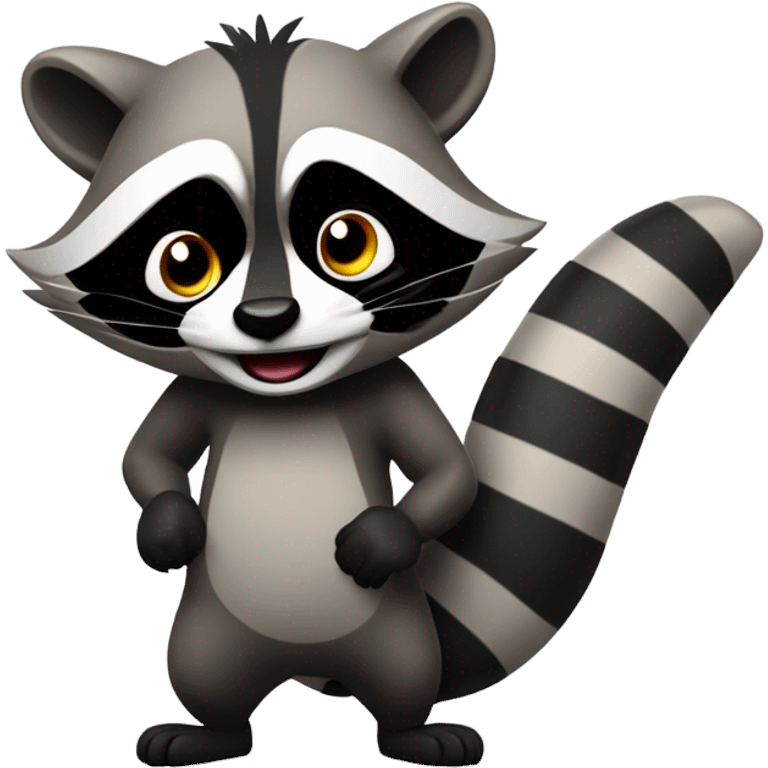 Freaky raccoon emoji