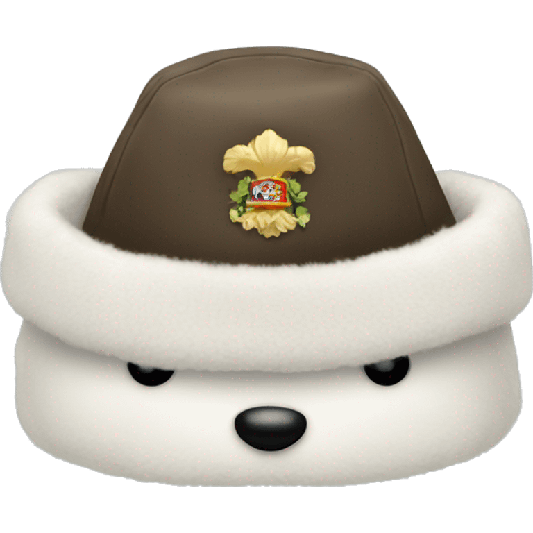 white ushanka (russian fur hat) emoji