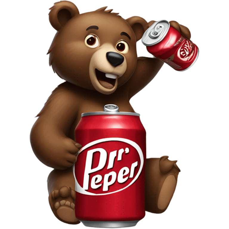 bear drinking docter peper emoji