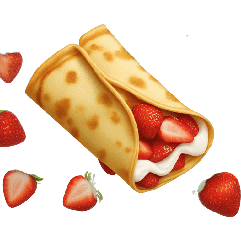 Strawberry crepe emoji