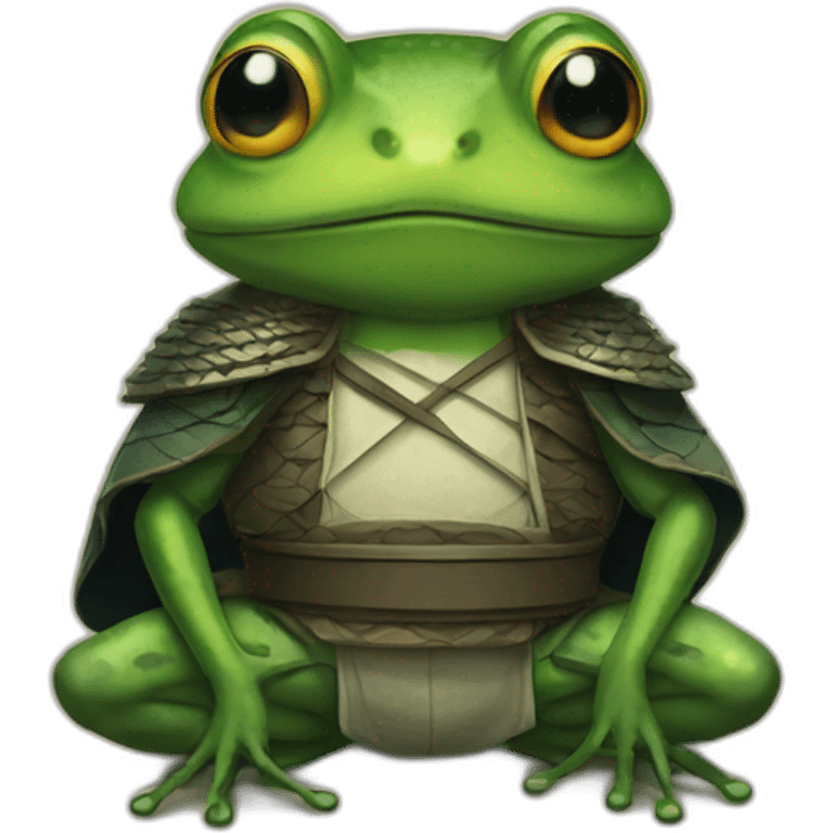 Frog Samourai emoji