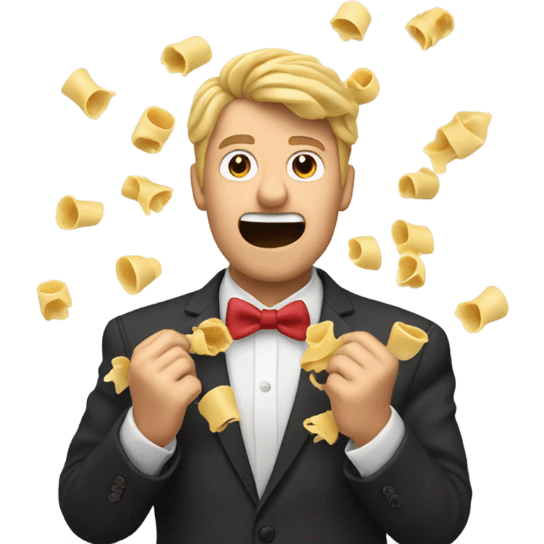 someone destroying bowtie pasta emoji