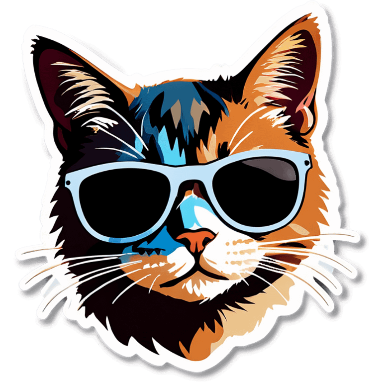 Cat with sunglasses emoji