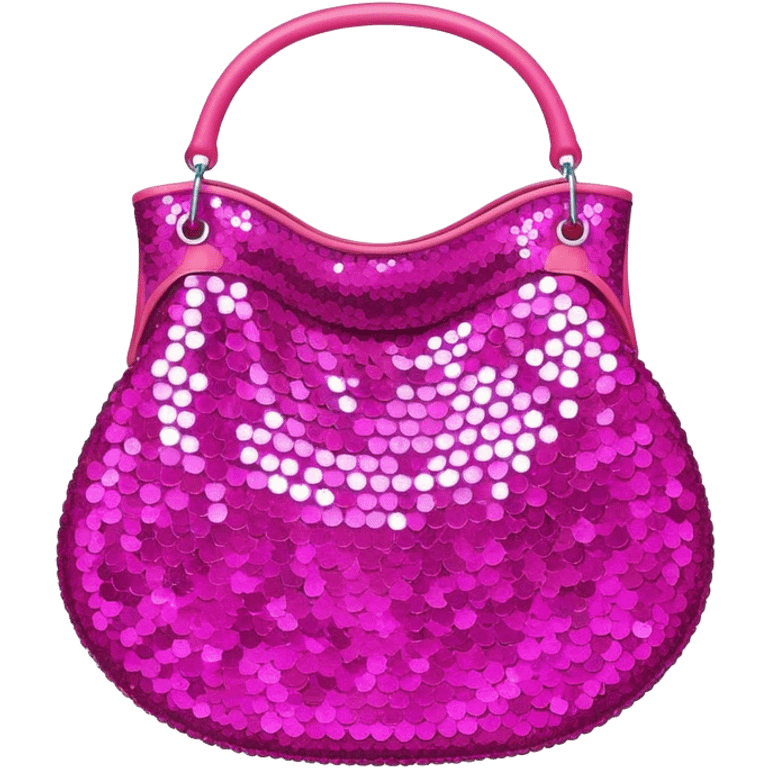 Hot pink sparkly sequin purse  emoji