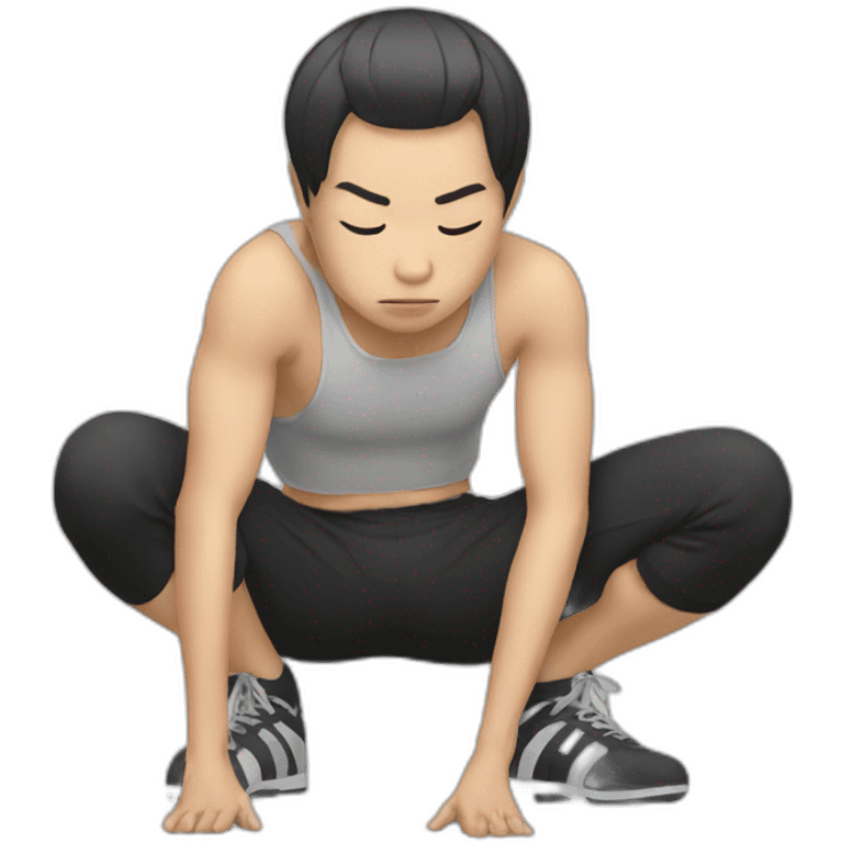 Asian Japanese squat emoji