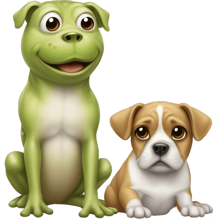 frog and a dog mixed emoji